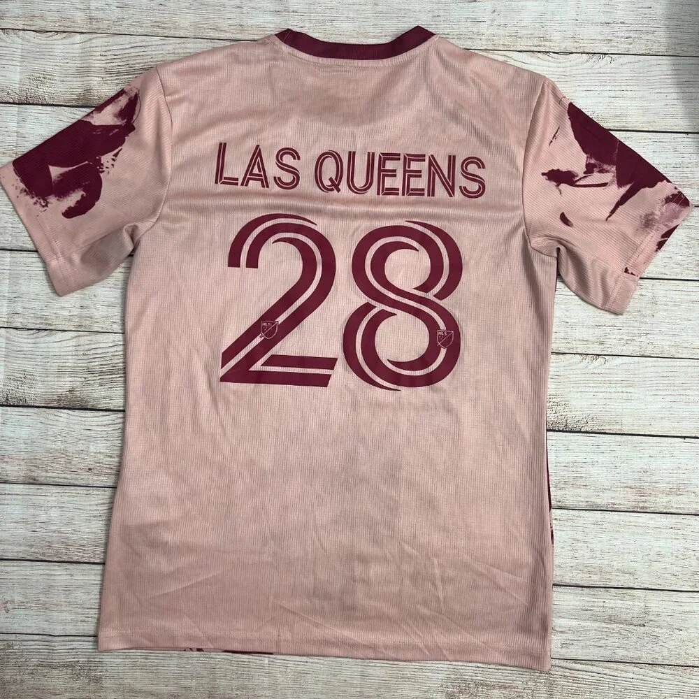 Adidas Portland Timbers Las Queens Soccer Jersey Medium Pink #28 MLS Authentic‎